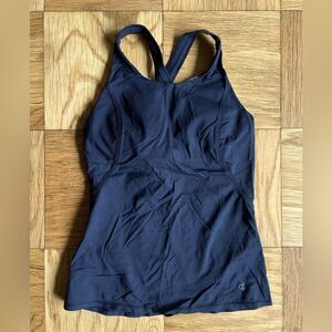 Crane & Lion Black Crossback workout Tank w/ Bra, Size 2, EUC